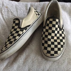 Vans checkboard slip ons